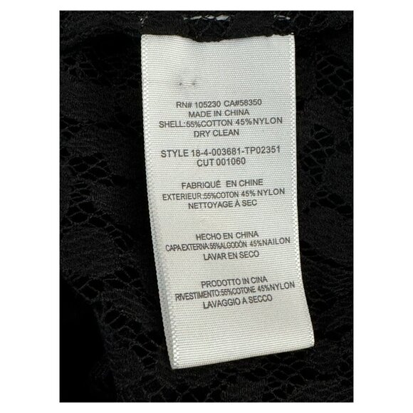 NEW Current/Elliott The Rin Top Black Leopard Lace Sheer LS Womens Sz 1 NWT $248 - Picture 13 of 15